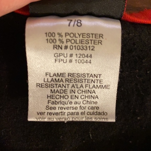 Red & black warm & coat longsleeve top flannel plant snowflake pants pajamas 7/8 - Picture 5 of 7